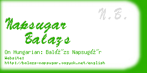 napsugar balazs business card